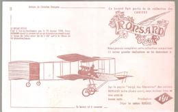 Buvard Aviation Française Collection Des Cahiers Ronsard N°11 Le Biplan Voisin - Transports