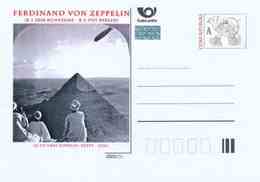 Rep. Ceca / Cart. Postali (Pre2013/32) Ferdinand Von Zeppelin (1838-1917) (2) LZ 129 Graf Zeppelin, Egypt - Giza - Egyptologie