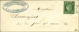 Etoile / N° 2 Très Belles Marges Sur Lettre De Paris Pour Paris. - SUP. - R. - 1849-1850 Cérès