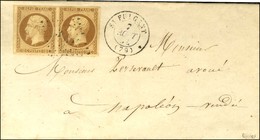 PC 3069 / N° 9 Paire Belles Marges Càd T 15 ST FULGENT (79) Sur Lettre Pour Napoléon Vendée. 1854. - TB / SUP. - R. - 1852 Luigi-Napoleone