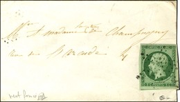 Etoile / N° 12 Vert Foncé Très Belles Marges Sur Enveloppe Carte De Visite. - SUP. - R. - 1853-1860 Napoléon III.