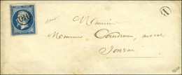 OR / N° 14 Sur Enveloppe Avec Texte Datée De St Thomas (de Conac) Le 30 Septembre 1857 Pour Jonzac. Au Recto, B. RUR. D. - 1853-1860 Napoléon III.