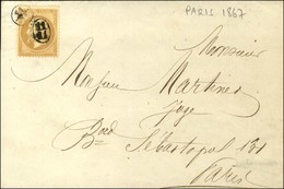 Cachet De Facteur / N° 21 Sur Lettre Avec Texte Daté De Paris Le 26 Mars 1867 Adressée Localement. - TB / SUP. - R. - 1862 Napoléon III