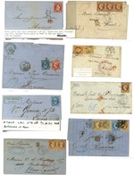 Lot De 8 Lettres Diverses Avec émission Empire Dentelé. - TB. - 1862 Napoléon III