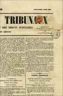 Càd Rouge Des Imprimés / N° 26 Sur Journal Entier GAZETTE DES TRIBUNAUX Daté Du 2 Mai 1869 + Timbre Humide Noir TIMBRE I - 1863-1870 Napoléon III Con Laureles