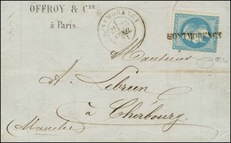 Griffe Provisoire MONTMORENCY / N° 29 Càd T 17 MONTMORENCY (72) 23 AVRIL 71 Sur Lettre Datée De Paris Le 22 Avril Pour C - 1863-1870 Napoléon III Con Laureles