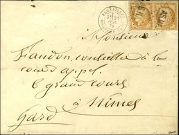 Losange ASNA / N° 36 Paire Càd VERSAILLES / ASSEMBLEE NATle Sur Imprimé Pour Nimes. Rare Association. - TB / SUP. - R. - 1870 Asedio De Paris