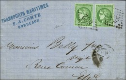 GC 532 / N° 42 (2) Càd T 17 BORDEAUX (32) Sur Lettre Locale. 1871. - TB. - R. - 1870 Ausgabe Bordeaux