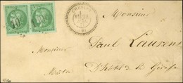 GC 1006 / N° 42 Paire Très Belles Marges Et Superbe Nuance Càd T 24 CHESLEY (9) 22 JUIL. 71 Sur Lettre Locale. Au Verso, - 1870 Emisión De Bordeaux