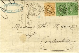 GC 5055 / N° 42 Paire (1 Ex Filet à Peine Effleuré) + 43 Càd PHILIPPEVILLE / ALGERIE 14 JUIN 71 Sur Lettre Avec Texte Po - 1870 Bordeaux Printing