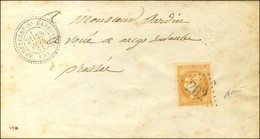 GC 202 / N° 43 Bistre Orange Càd T 24 AUBETERRE-Ss-BARBUISSE (9) Sur Lettre Locale. 1871. - TB / SUP. - 1870 Bordeaux Printing