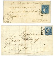 Lot De 2 Lettres Affranchies Avec N° 45 Dont Une Obl PC Du GC. - TB / SUP. - 1870 Bordeaux Printing