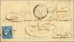 GC 4785 / N° 46 Càd T 24 FRESNES NORD (57) Sur Lettre Adressée En Belgique Au Tarif Frontalier. 1871. - TB / SUP. - 1870 Ausgabe Bordeaux