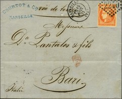 GC 2240 / N° 48 Belle Nuance Càd T 17 MARSEILLE (12) Sur Lettre Pour Bari. 1871. - TB / SUP. - 1870 Emisión De Bordeaux