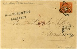 GC 532 / N° 48 Superbe Nuance Ocre Foncé Càd T 17 BORDEAUX (32) Sur Lettre Pour Madrid (ex Collection Dilleman). 1871. - - 1870 Bordeaux Printing