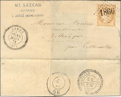 GC 1866 / N° 59 Càd T 24 JARZÉ (47) Sur Lettre Locale. 1873. - SUP. - 1871-1875 Ceres