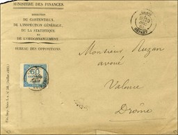 Càd PARIS / DEPART Sur Lettre Non Affranchie Pour Valence. Timbre-taxe N° 9 Bdf Obl Càd. 1883. - TB. - R. - 1859-1959 Lettres & Documents