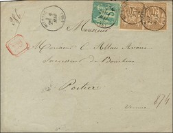 Càd T 16 HIERSAC (15) / N° 69 (2) + N° 75 Sur Devant De Lettre Recommandée Du 1er Mai 1878. 1er Jour Du Tarif. - TB. - R - 1876-1878 Sage (Type I)