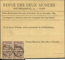 Càd 5 PARIS 5 / PERIODIQUES / N° 88 Bloc De 4 Sur Bande De Journal REVUE DES DEUX MONDES (15ème échelon Rayon Général).  - 1876-1878 Sage (Typ I)