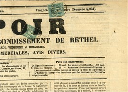 Oblitération Typo / N° 74 (def) + Càd RETHEL (7) / N° 62 Type II Sur Journal Partiel L'ESPOIR. Le Journal Devant être Ex - 1876-1878 Sage (Typ I)