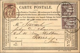 Càd T 18 DAX / LANDES / N° 85 + 88 (2) Sur Carte Précurseur. 1878. - TB. - 1876-1878 Sage (Type I)