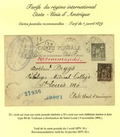 Càd TOULOUSE / Hte GARONNE Sur Entier 10c + N° 97 Recommandé Pour St Louis. 1894. - TB. - R. - 1876-1878 Sage (Type I)
