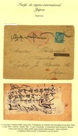 Càd PARIS / R. BONAPARTE / N° 75 Sur Imprimé Sous Enveloppe Pour Tokyo. Le Destinataire étant Inconnu, L'envoi A été Ver - 1876-1878 Sage (Type I)