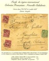 Càd PARIS 5 / PL. DE LA REPUBLIQUE / N° 98 (3) + 102 Sur Lettre Chargée 2 Ports Pour Hienghene. 1899. - TB. - R. - 1876-1878 Sage (Type I)