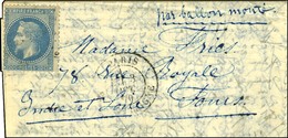 Etoile 9 / N° 29 Càd PARIS / R. MONTAIGNE 3 OCT. 70 Sur Lettre Pour Tours. Au Verso, Càd D'arrivée 15 OCT. 70. L'ARMAND  - Guerra De 1870