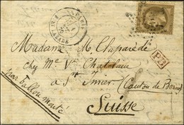 Etoile 2 / N° 30 Càd PARIS / R. ST LAZARE 1 OCT. 70 Sur Lettre Pour ST IMIER (Canton De Bern). Au Verso, Càd PARIS A BAL - Guerre De 1870