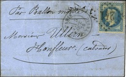 GC 241 / N° 29 Càd PARIS / AUTEUIL 3 OCT. 70 Sur Lettre Pour Honfleur. Au Verso, Càd D'arrivée 15 OCT. 70. L'ARMAND BARB - Guerre De 1870