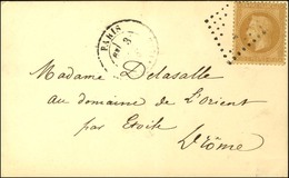 GC 432 / N° 28 Càd PARIS / BELLEVILLE 3 OCT. 70 Sur Carte Pour Etoile Sur Rhône (Drôme) Sans Càd D'arrivée. L'ARMAND BAR - Guerra Del 1870