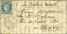 Etoile/ N° 37 Càd De Rayon 3 PARIS 1 (60) 12 OCT. 70 Sur Lettre Pour Le Havre. Au Verso, Càd D'arrivée 18 OCT. 70. LE JU - Krieg 1870