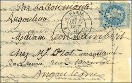 Etoile 11 / N° 29 Càd PARIS / R. ST HONORE 17 OCT. 70 Sur Lettre Pour Angoulême. Au Verso, Càd D'arrivée 22 OCT. 70. LE  - Guerre De 1870