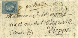 Etoile 22 / N° 29 Càd PARIS / R. TAITBOUT 20 OCT. 70 Sur Lettre Pour Dieppe. Au Verso, Càd D'arrivée 1 NOV. 70. LE GARIB - Guerre De 1870