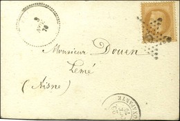 Etoile 15 / N° 28 Càd PARIS / R. BONAPARTE 20 OCT. 70 Sur Carte Pour Lemé (Aisne) Avec Texte D'un Militaire Sur L'attaqu - War 1870