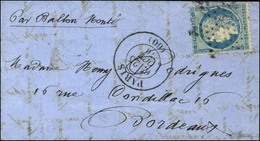 Etoile / N° 37 Càd PARIS (60) 25 OCT. 70 Sur Lettre Pour Bordeaux. Au Verso, Càd D'arrivée 2 NOV. 70. LE VAUBAN. - TB /  - Krieg 1870