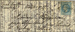 Etoile 7 / N° 29 Càd PARIS / R. DES Vlles HAUDRtes 25 OCT. 70 Sur Lettre Pour Vichy. Au Verso, Càd D'arrivée 4 NOV. 70.  - Guerra Del 1870