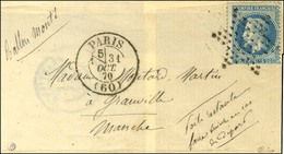 Etoile / N° 29 Càd PARIS (60) 31 OCT. 70 Sur Lettre Pour Sans Texte Pour Granville. Au Verso, Càd D'arrivée 4 NOV. 70. L - War 1870