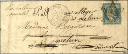 Etoile 21 / N° 37 (pd) Càd PARIS / R. ST ANTOINE 14 NOV. 70 Sur Lettre Pour Vichy Réexpédiée à Melun. Au Verso, Càd D'ar - War 1870
