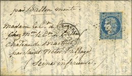 Etoile 35 / N° 37 Càd PARIS / MINISTERE DES FINANCES 22 NOV. 70 Sur Lettre Pour St Victor L'Abbaye. Au Verso, Càd De Pas - War 1870