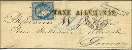 Etoile 26 / N° 37 Càd PARIS / GARE DU NORD 2 FEVR. 71 Sur Lettre Avec Texte Pour Abbeville. Au Recto, Cachet Lineaire TA - War 1870