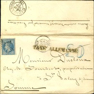 Etoile / N° 29 Càd PARIS (60) 11 FEVR. 71 Sur Lettre Avec Texte Pour St Valéry Sur Somme. Cachet Lineaire TAXE ALLEMANDE - Guerre De 1870
