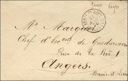 Càd ARMÉE DU RHIN / BAU CENTRAL 21 AOUT 70 Sur Lettre En Franchise Pour Angers, Càd D'arrivée 2 JUIN 71. - TB / SUP. - R - War 1870