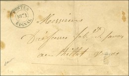 Cachet Bleu POSTES / 1871 / EPINAL Sur Lettre Avec Texte Daté De Deyvillers Adressée En Franchise Le 12 Janvier 1871 Au  - Briefe U. Dokumente