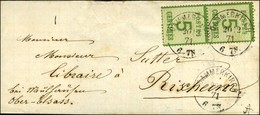 Càd DAMMERKIRCH / Als. N° 4 Paire Sur Lettre Pour Rixheim. 1871. - SUP. - Briefe U. Dokumente