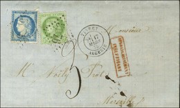 GC 5076 / N° 53 + 60 Càd TIARET / ALGERIE Sur Lettre Insuffisamment Affranchie Pour Marseille Taxée 3. 1875. - TB / SUP. - Autres & Non Classés