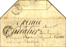 Càd ARMEE D'ORIENT / Bau Cal 6 JUIN 55 Taxe Tampon 2 Sur Lettre Pliée Dessinée Sous Forme D'enveloppe Adressée à Un Mili - Army Postmarks (before 1900)