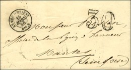 Càd ARMEE D'ORIENT / Bau B Taxe 30 DT Sur Lettre Avec Texte Daté Du Camp De Traktir Et Cachet Bleu ARMEE D'ORIENT / 2e C - Army Postmarks (before 1900)