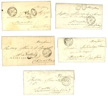 Lot De 5 Lettres Avec Textes Taxées De L'Armée D'Orient. - TB. - Armeestempel (vor 1900)